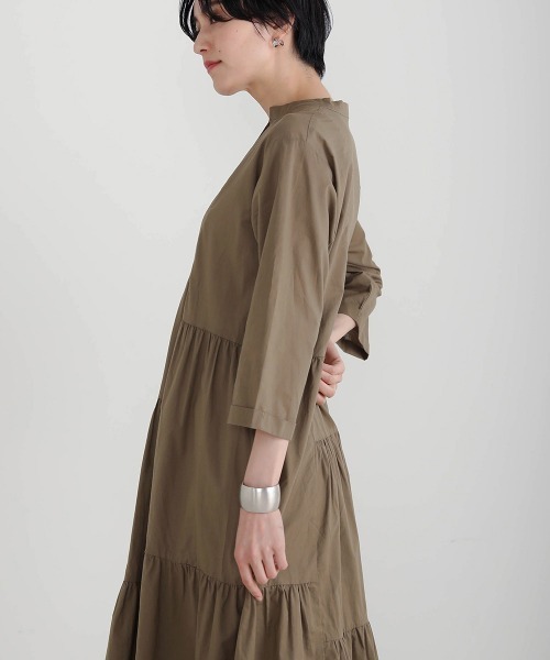 Bou Jeloud（ブージュルード）の「イレギュラーティアードコットンワンピース（ワンピース・レディース・ピンク系その他/カーキ/ブラック・38）」の13枚目の写真
