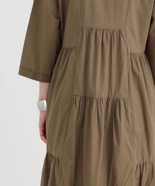 Bou Jeloud（ブージュルード）の「イレギュラーティアードコットンワンピース（ワンピース・レディース・ピンク系その他/カーキ/ブラック・38）」の17枚目の写真