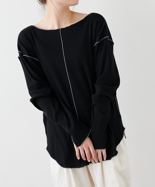 PUAL CE CIN(ピュアルセシン)の「綿麻テレコプルオーバー(Tシャツ/カットソー・レディース・ホワイト/ベージュ/グレー・FREE)」の15枚目の写真