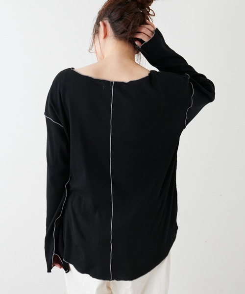 PUAL CE CIN(ピュアルセシン)の「綿麻テレコプルオーバー(Tシャツ/カットソー・レディース・ホワイト/ベージュ/グレー・FREE)」の17枚目の写真