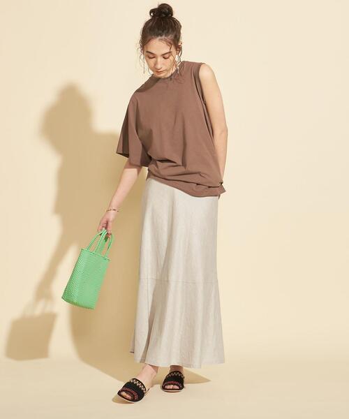 BEAUTY&YOUTH UNITED ARROWS(ビューティーアンドユースユナイテッドアローズ)の「BY∴ テレデランリネン パネルフレアマキシスカート -ウォッシャブル-(スカート・レディース・ダークブラウン/レッド/ナチュラル・S/M/L)」の5枚目の写真