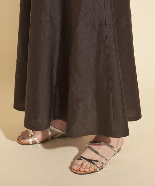 BEAUTY&YOUTH UNITED ARROWS（ビューティーアンドユースユナイテッドアローズ）の「BY∴ テレデランリネン パネルフレアマキシスカート -ウォッシャブル-（スカート・レディース・ナチュラル/ダークブラウン/レッド・M/S/L）」の22枚目の写真