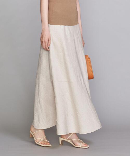 BEAUTY&YOUTH UNITED ARROWS（ビューティーアンドユースユナイテッドアローズ）の「BY∴ テレデランリネン パネルフレアマキシスカート -ウォッシャブル-（スカート・レディース・ナチュラル/ダークブラウン/レッド・M/S/L）」の17枚目の写真