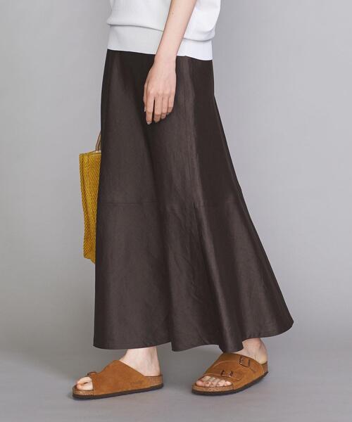 BEAUTY&YOUTH UNITED ARROWS（ビューティーアンドユースユナイテッドアローズ）の「BY∴ テレデランリネン パネルフレアマキシスカート -ウォッシャブル-（スカート・レディース・ナチュラル/ダークブラウン/レッド・M/S/L）」の8枚目の写真