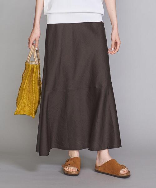 BEAUTY&YOUTH UNITED ARROWS（ビューティーアンドユースユナイテッドアローズ）の「BY∴ テレデランリネン パネルフレアマキシスカート -ウォッシャブル-（スカート・レディース・ナチュラル/ダークブラウン/レッド・M/S/L）」の9枚目の写真