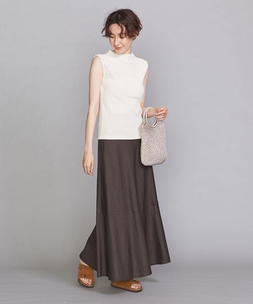 BEAUTY&YOUTH UNITED ARROWS（ビューティーアンドユースユナイテッドアローズ）の「BY∴ テレデランリネン パネルフレアマキシスカート -ウォッシャブル-（スカート・レディース・ナチュラル/ダークブラウン/レッド・M/S/L）」の10枚目の写真