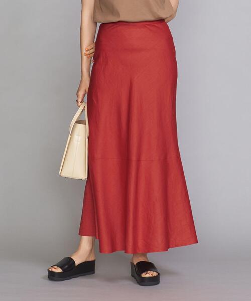 BEAUTY&YOUTH UNITED ARROWS（ビューティーアンドユースユナイテッドアローズ）の「BY∴ テレデランリネン パネルフレアマキシスカート -ウォッシャブル-（スカート・レディース・ナチュラル/ダークブラウン/レッド・M/S/L）」の11枚目の写真
