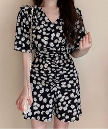 SONYUNARA デイジーフラワーミニワンピース