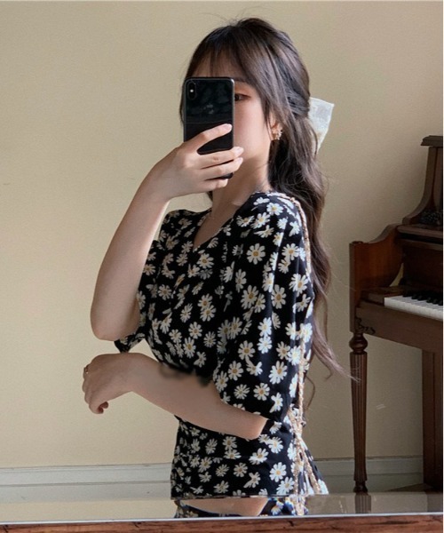 SONA（ソナ）の「SONYUNARA デイジーフラワーミニワンピース（ワンピース・レディース・ブラック・FREE）」の15枚目の写真