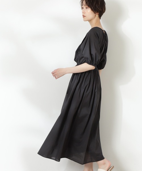 N.（N. Natural Beauty Basic）（エヌエヌナチュラルビューティーベーシック）の「◆コットンローンラップワンピース（ワンピース・レディース・カーキ/ブルー/スミクロ/モーブ系・MEDIUM）」の12枚目の写真