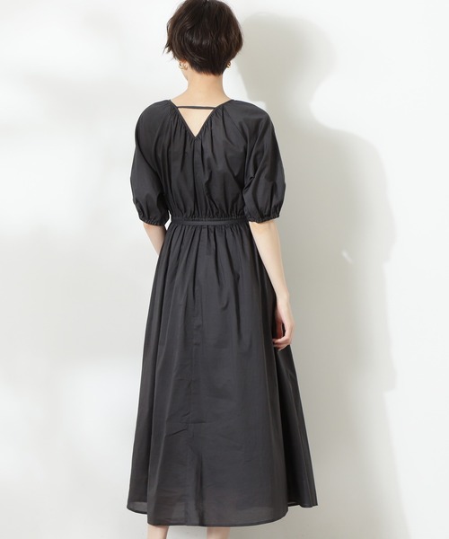 N.（N. Natural Beauty Basic）（エヌエヌナチュラルビューティーベーシック）の「◆コットンローンラップワンピース（ワンピース・レディース・カーキ/ブルー/スミクロ/モーブ系・MEDIUM）」の10枚目の写真