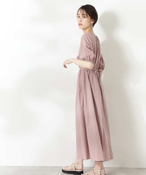 N.（N. Natural Beauty Basic）（エヌエヌナチュラルビューティーベーシック）の「◆コットンローンラップワンピース（ワンピース・レディース・カーキ/ブルー/スミクロ/モーブ系・MEDIUM）」の15枚目の写真