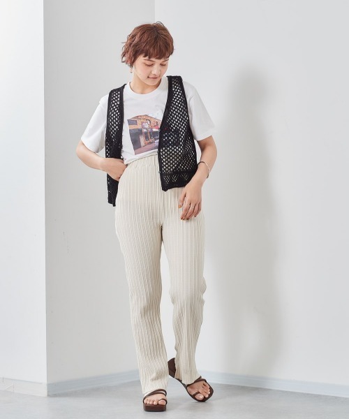 cepo（セポ）の「２ＷＡＹスカシアミベスト（ベスト・レディース・ブラック/イエロー/オフホワイト・M）」の6枚目の写真