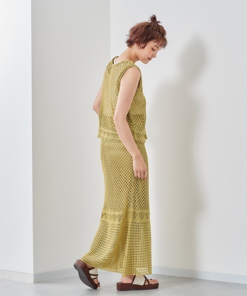 cepo（セポ）の「２ＷＡＹスカシアミベスト（ベスト・レディース・ブラック/イエロー/オフホワイト・M）」の14枚目の写真