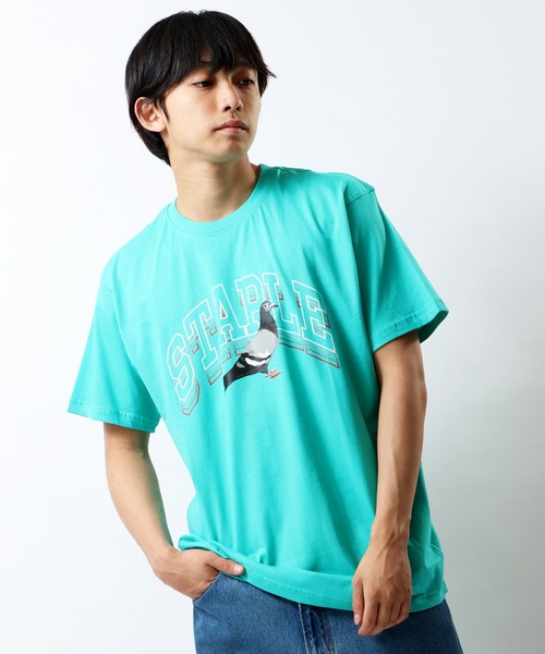 staple（ステイプル）の「STAPLE ピジョン＆ロゴプリント 半袖Tシャツ（Tシャツ/カットソー・メンズ・ホワイト/ブラック/オレンジ/ミント・2XL/XL/M/L）」の4枚目の写真