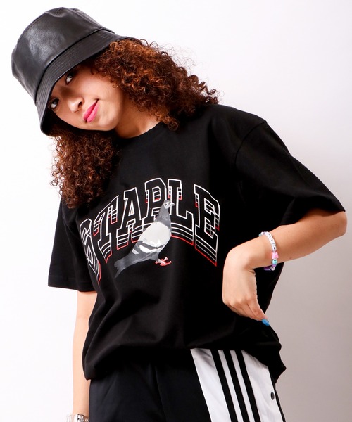 staple（ステイプル）の「STAPLE ピジョン＆ロゴプリント 半袖Tシャツ（Tシャツ/カットソー・メンズ・ホワイト/ブラック/オレンジ/ミント・2XL/XL/M/L）」の3枚目の写真