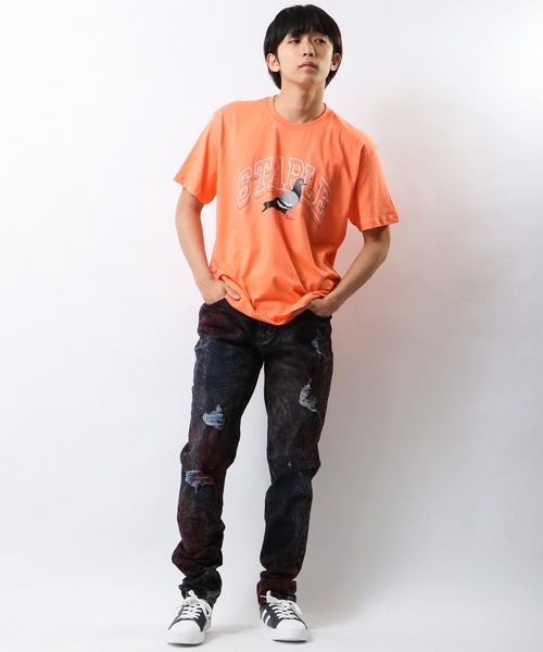 staple（ステイプル）の「STAPLE ピジョン＆ロゴプリント 半袖Tシャツ（Tシャツ/カットソー・メンズ・ホワイト/ブラック/オレンジ/ミント・2XL/XL/M/L）」の20枚目の写真
