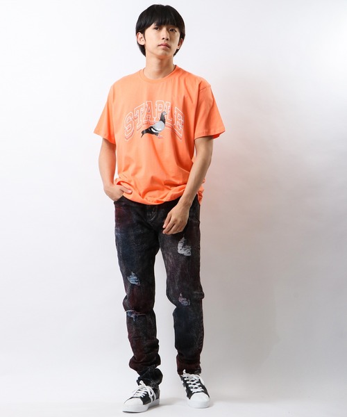 staple（ステイプル）の「STAPLE ピジョン＆ロゴプリント 半袖Tシャツ（Tシャツ/カットソー・メンズ・ホワイト/ブラック/オレンジ/ミント・2XL/XL/M/L）」の21枚目の写真