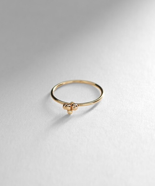 COCOSHNIK(ココシュニック)の「K10中空ボール房 リング(リング・レディース・ホワイト系その他7・10号/12号/14号)」の1枚目の写真