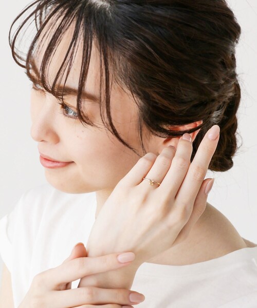 COCOSHNIK(ココシュニック)の「K10中空ボール房 リング(リング・レディース・ホワイト系その他7・10号/12号/14号)」の5枚目の写真