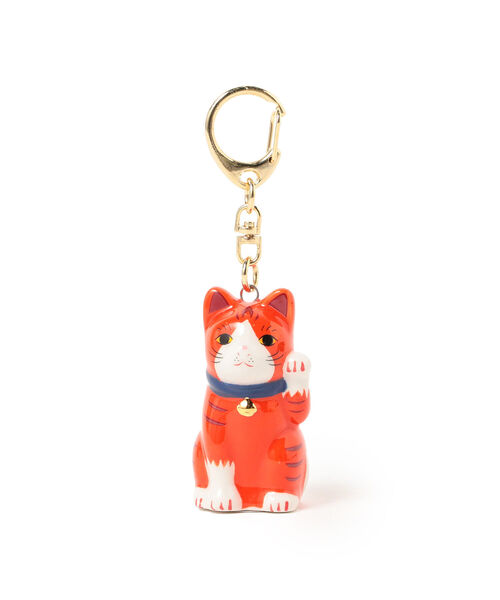 ビームス BEAMS JAPAN 猫 招き猫 キーホルダー パープル 紫 ビームス BEAMS JAPAN 猫 招き猫 キーホルダー パープル 紫