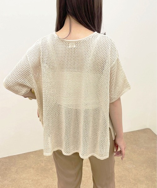 apres jour clair(アプレジュールクレア)の「【apres jour clair】メッシュ編みトップス【ZOZOTOWN限定アイテム】(ニット/セーター・レディース・アイボリー/モカ/ベージュ・X-LARGE/フリー)」の6枚目の写真