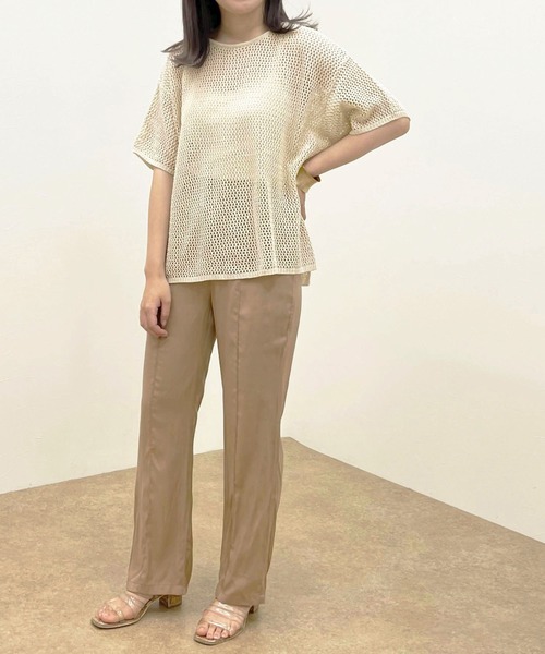 apres jour clair(アプレジュールクレア)の「【apres jour clair】メッシュ編みトップス【ZOZOTOWN限定アイテム】(ニット/セーター・レディース・アイボリー/モカ/ベージュ・X-LARGE/フリー)」の9枚目の写真