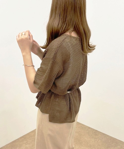 apres jour clair(アプレジュールクレア)の「【apres jour clair】メッシュ編みトップス【ZOZOTOWN限定アイテム】(ニット/セーター・レディース・アイボリー/モカ/ベージュ・X-LARGE/フリー)」の12枚目の写真