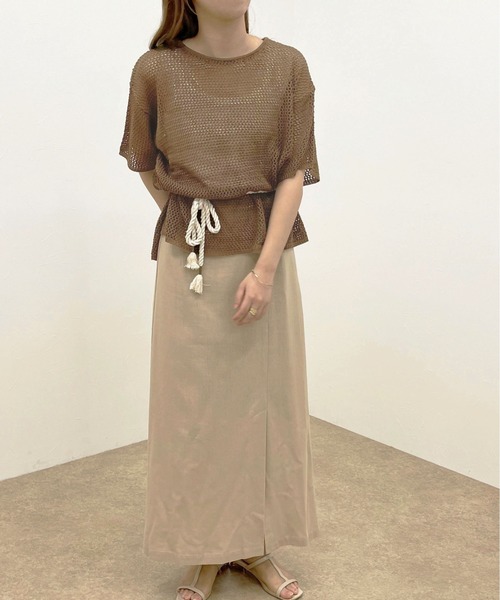 apres jour clair(アプレジュールクレア)の「【apres jour clair】メッシュ編みトップス【ZOZOTOWN限定アイテム】(ニット/セーター・レディース・アイボリー/モカ/ベージュ・X-LARGE/フリー)」の14枚目の写真