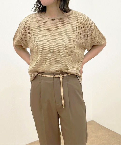 apres jour clair(アプレジュールクレア)の「【apres jour clair】メッシュ編みトップス【ZOZOTOWN限定アイテム】(ニット/セーター・レディース・アイボリー/モカ/ベージュ・X-LARGE/フリー)」の18枚目の写真
