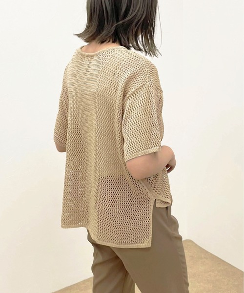 apres jour clair(アプレジュールクレア)の「【apres jour clair】メッシュ編みトップス【ZOZOTOWN限定アイテム】(ニット/セーター・レディース・アイボリー/モカ/ベージュ・X-LARGE/フリー)」の20枚目の写真