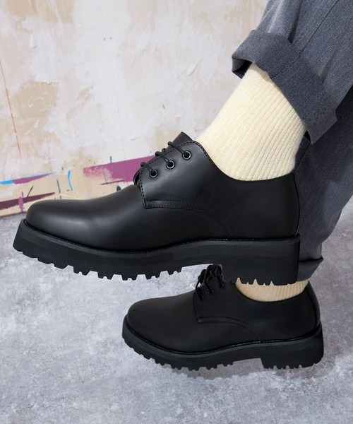 EMMA CLOTHES(エマクローズ)の「タンクハイソールシューズ/レースアッププレーントゥ/シングルモンク/コインローファー EMMA CLOTHES(ローファー・メンズ・ブラック系その他2/ブラック/ブラック系その他・M/S/L)」の5枚目の写真