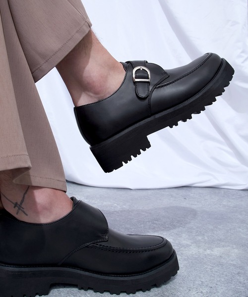 EMMA CLOTHES(エマクローズ)の「タンクハイソールシューズ/レースアッププレーントゥ/シングルモンク/コインローファー EMMA CLOTHES(ローファー・メンズ・ブラック系その他2/ブラック/ブラック系その他・M/S/L)」の8枚目の写真