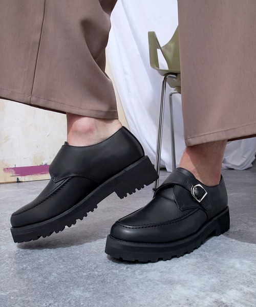 EMMA CLOTHES(エマクローズ)の「タンクハイソールシューズ/レースアッププレーントゥ/シングルモンク/コインローファー EMMA CLOTHES(ローファー・メンズ・ブラック系その他2/ブラック/ブラック系その他・M/S/L)」の11枚目の写真