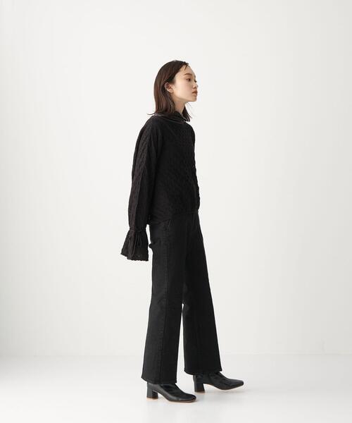 CITEN(シテン)の「<CITEN(シテン)>デニムハイライズフレアスラックス デニムパンツ(デニムパンツ・レディース・ブラック/コバルトブルー・S/M)」の9枚目の写真