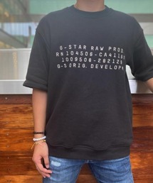 G-STAR | EMBRO TEXT SWEATER/半袖スウェット/オーバーサイズ(スウェット)