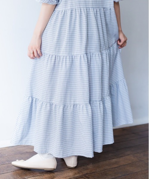 nemne store（ネンネストア）の「アップルパイを焼くティアードワンピース（ワンピース・レディース・アイボリー/ブルー/グリーン/ベージュ・フリー）」の14枚目の写真