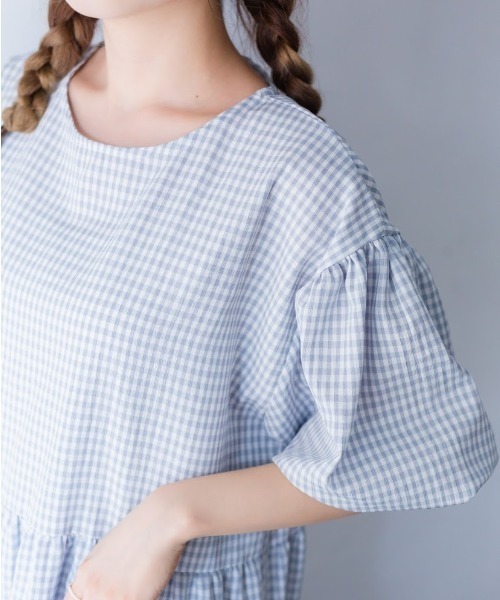 nemne store（ネンネストア）の「アップルパイを焼くティアードワンピース（ワンピース・レディース・アイボリー/ブルー/グリーン/ベージュ・フリー）」の21枚目の写真