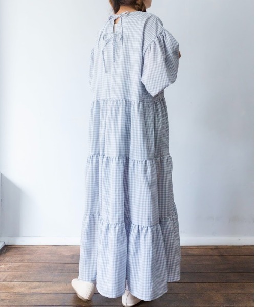 nemne store（ネンネストア）の「アップルパイを焼くティアードワンピース（ワンピース・レディース・アイボリー/ブルー/グリーン/ベージュ・フリー）」の13枚目の写真
