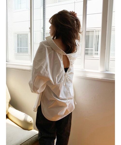 EVRIS（エヴリス）の「バックオープンリブキャミソール（キャミソール・レディース・ブラック/アイボリー・FREE）」の13枚目の写真