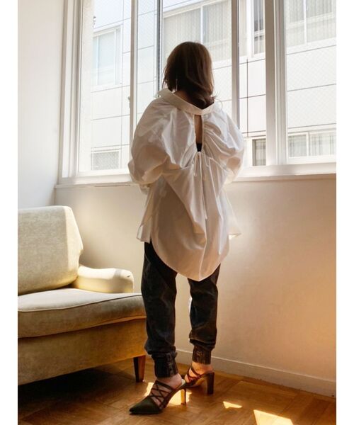 EVRIS（エヴリス）の「バックオープンリブキャミソール（キャミソール・レディース・ブラック/アイボリー・FREE）」の14枚目の写真