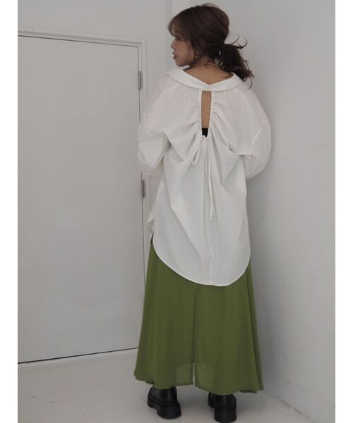 EVRIS（エヴリス）の「バックオープンリブキャミソール（キャミソール・レディース・ブラック/アイボリー・FREE）」の16枚目の写真