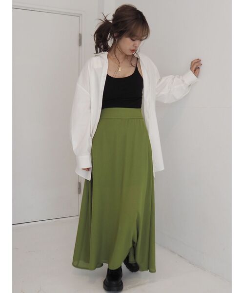 EVRIS（エヴリス）の「バックオープンリブキャミソール（キャミソール・レディース・ブラック/アイボリー・FREE）」の18枚目の写真