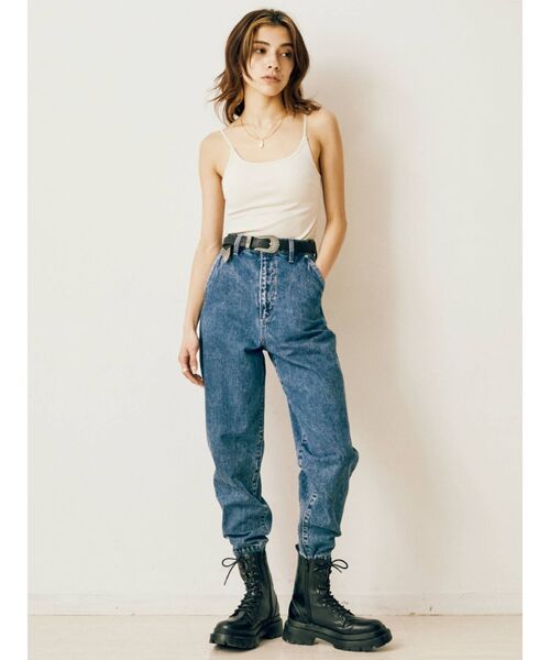 EVRIS（エヴリス）の「バックオープンリブキャミソール（キャミソール・レディース・ブラック/アイボリー・FREE）」の7枚目の写真