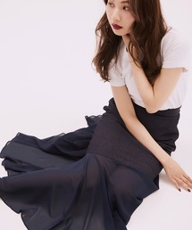 857y*美品 ランデブー RANDEBOO ウォッシャーロングスカート. SNIDEL - randeboo Mermaid chiffon long skirt の通販 by ☆'s