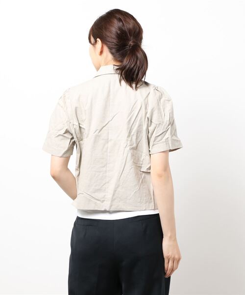 KOBE LETTUCE（コウベレタス）の「リネン素材ショート丈ジャケット（その他アウター・レディース・ベージュ/オフホワイト・FREE）」の3枚目の写真