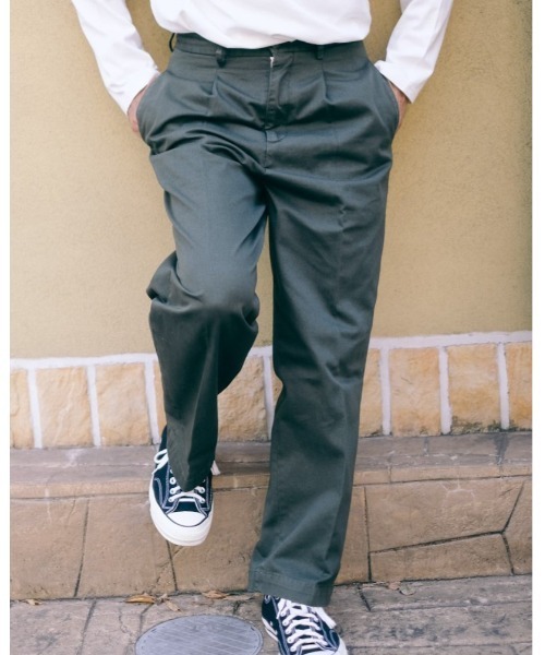 RICCARDO METHA（リカルドメッサ）の「「RICCARDO METHA/リカルド メッサ」イタリア製 メンズ コットン ツイル ワンタック ワイド パンツ（チノパンツ・メンズ・ブラック/ベージュ/オリーブ/カーキ・44/46/48/50）」の3枚目の写真