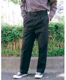 RICCARDO METHA | 「RICCARDO METHA/リカルド メッサ」イタリア製 メンズ コットン ツイル ワンタック ワイド パンツ(チノパンツ)