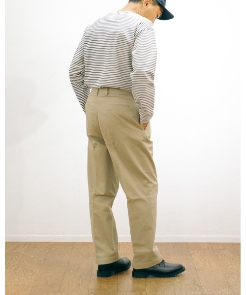 RICCARDO METHA（リカルドメッサ）の「「RICCARDO METHA/リカルド メッサ」イタリア製 メンズ コットン ツイル ワンタック ワイド パンツ（チノパンツ・メンズ・ブラック/ベージュ/オリーブ/カーキ・44/46/48/50）」の10枚目の写真