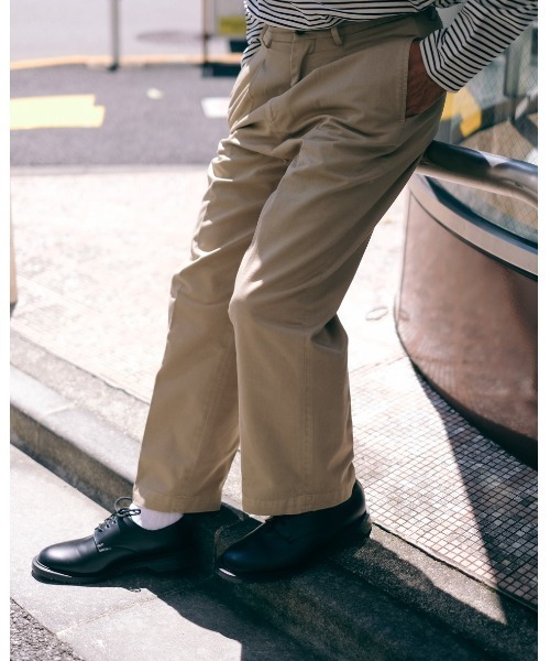 RICCARDO METHA（リカルドメッサ）の「「RICCARDO METHA/リカルド メッサ」イタリア製 メンズ コットン ツイル ワンタック ワイド パンツ（チノパンツ・メンズ・ブラック/ベージュ/オリーブ/カーキ・44/46/48/50）」の5枚目の写真